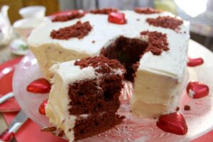 Red Velvet Valentine Heart Cake