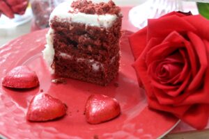 Red Velvet Valentine Heart Cake