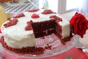 Red Velvet Valentine Heart Cake