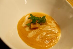 Butternut Squash Soup and Western Sandwich