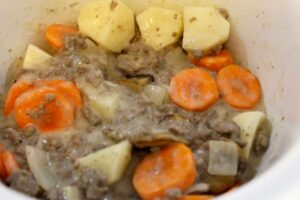 Mushroom and Ground Beef Stew