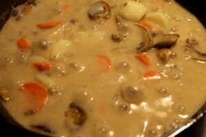 Mushroom and Ground Beef Stew