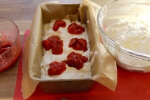 Rhubarb and Strawberry Ice-Cream