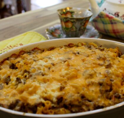 CHEESY GOULASH CASSEROLE