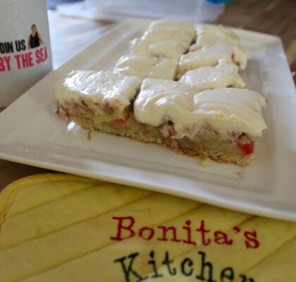 RHUBARB CUSTARD SQUARES