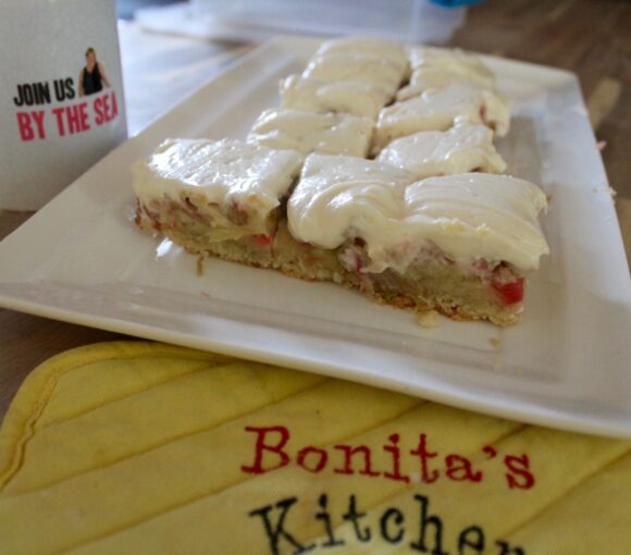 RHUBARB CUSTARD SQUARES