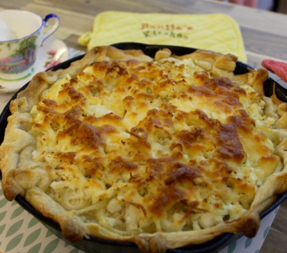 CODFISH AND ONION PIE