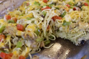 Creamy Chicken Spaghetti Casserole