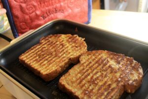 French Toast and Ham Sandwich. 