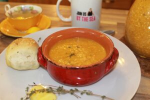 Roasted Vegetable and Feta Soup