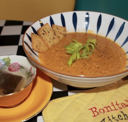 Roasted Vegetable and Feta Soup