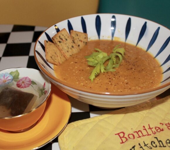 Roasted Vegetable and Feta Soup