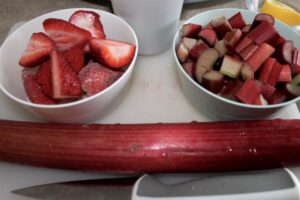 Rhubarb Streusel Pizza