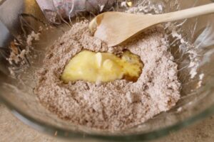 Rhubarb Streusel Pizza