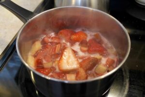 Rhubarb Streusel Pizza