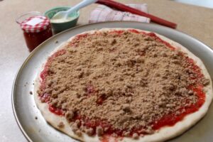Rhubarb Streusel Pizza