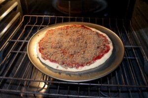 Rhubarb Streusel Pizza