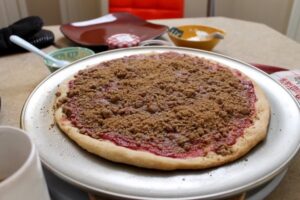 Rhubarb Streusel Pizza