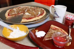 Rhubarb Streusel Pizza
