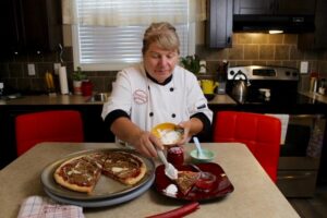 Rhubarb Streusel Pizza