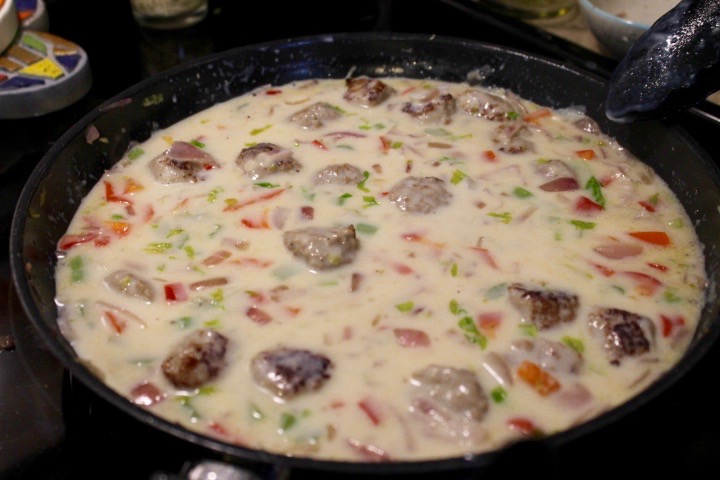 Creamy Sausage and Noodle Meal
